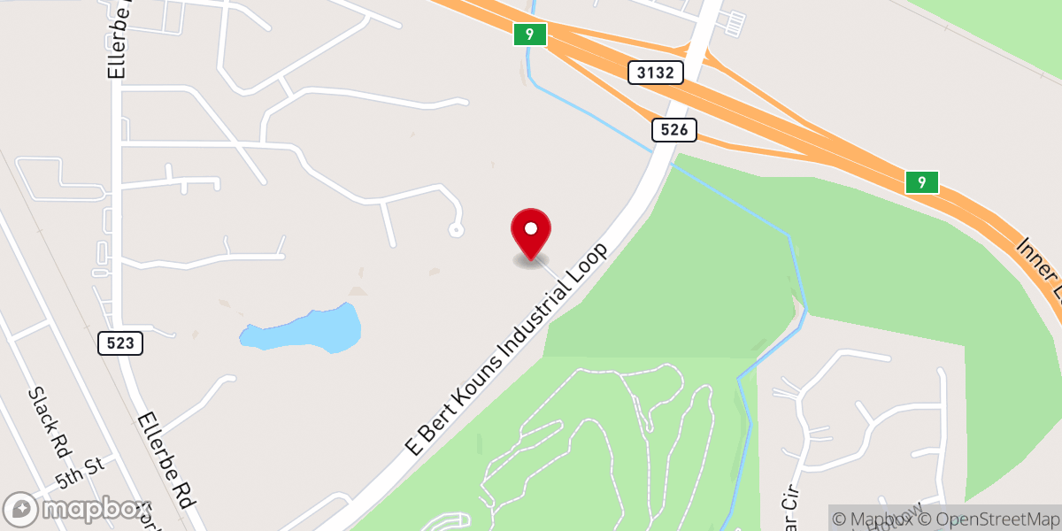 Map showing location of Woodridge Baptist Church
