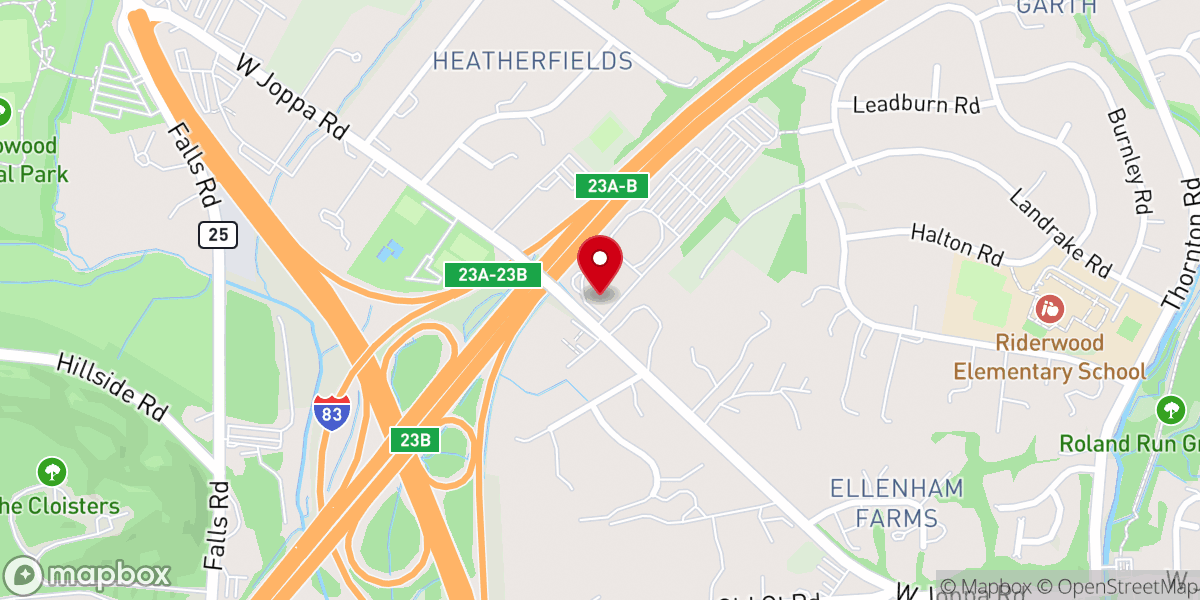 Map showing location of Trinity Baltimore