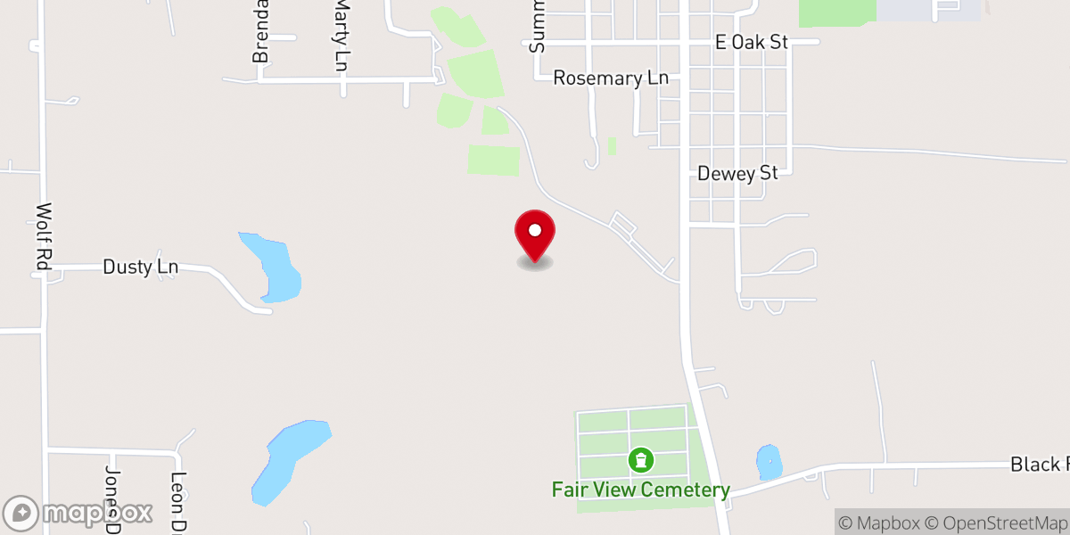 Map showing location of Calvary Baptist Church