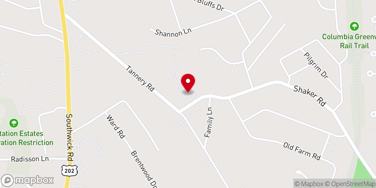 Map showing location of Pioneer Valley Baptist Church