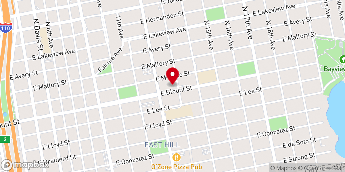 Map showing location of McIlwain Memorial Presbyterian