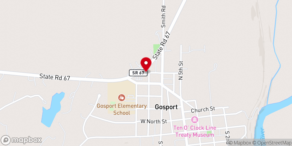 Map showing location of Lighthouse Fellowship Church