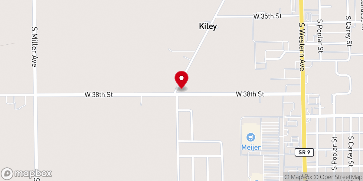 Map showing location of Mercy Baptist Church