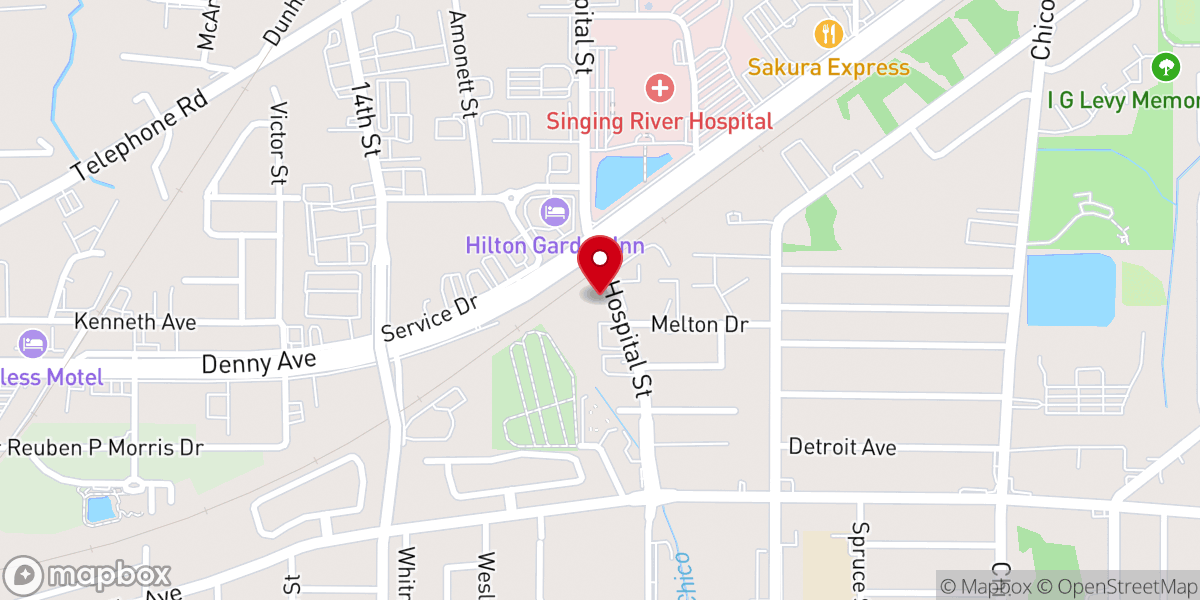Map showing location of Jackson County Baptist Association