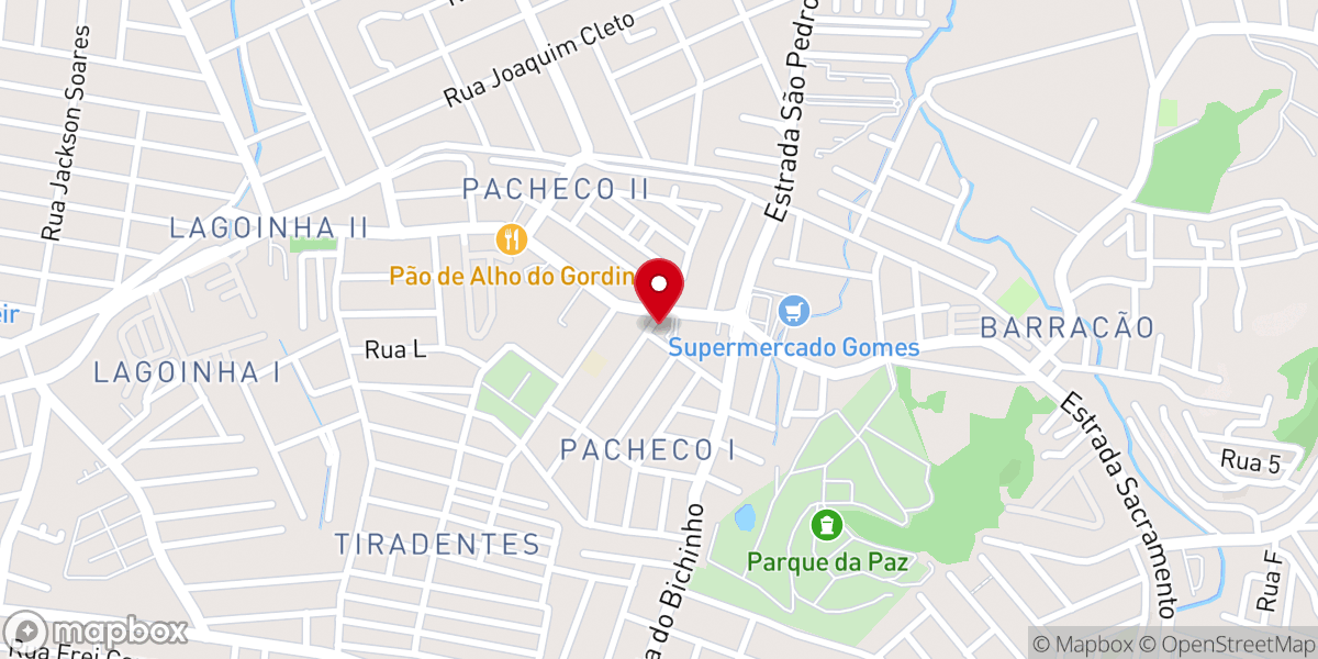 Map showing location of Primeira Igreja Batista em Pachecos