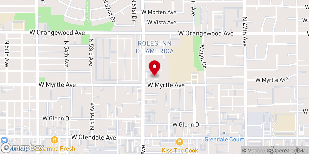 Map showing location of St John's Lutheran Church