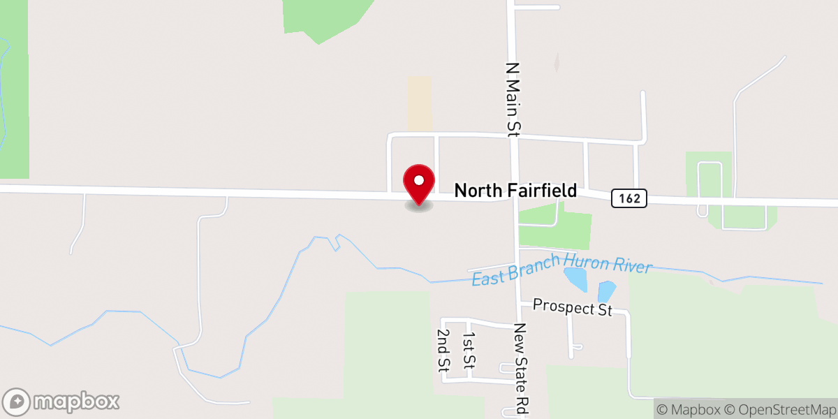 Map showing location of United Methodist Church
