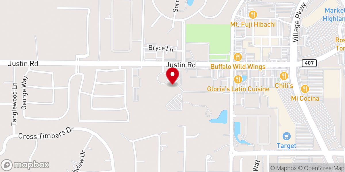 Map showing location of Oaks Chapel Bible Church