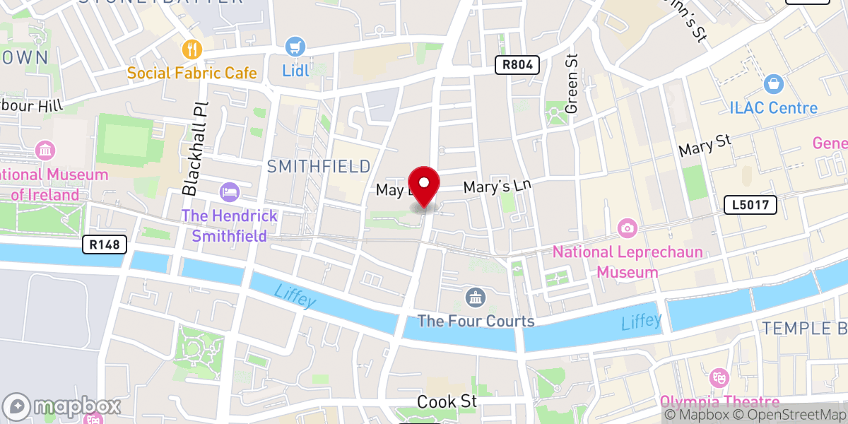 Map showing location of Church's Ministry of Healing Ireland