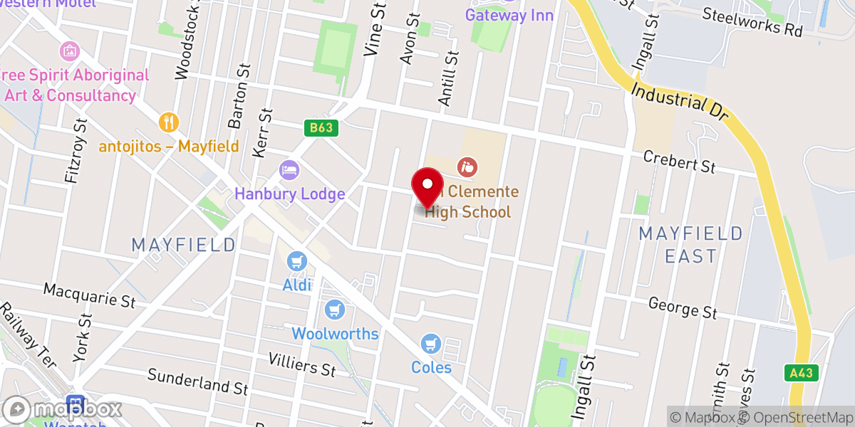 Map showing location of Saint Andrew's Anglican Church