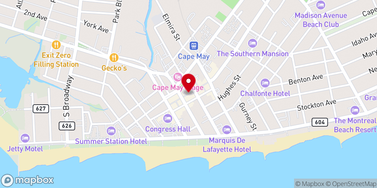 Map showing location of Washington Street Mall