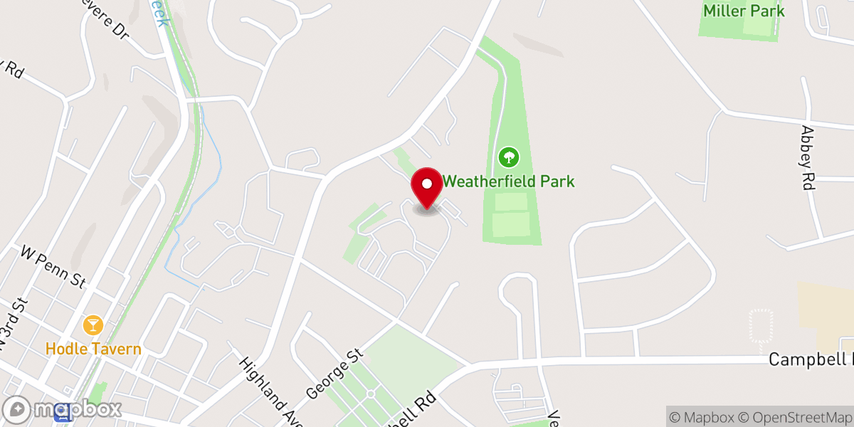 Map showing location of Father Capitani Social Hall