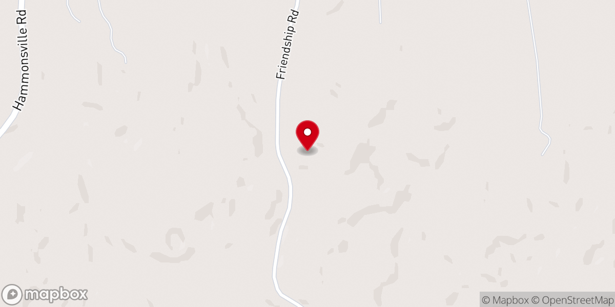 Map showing location of Friendship Church