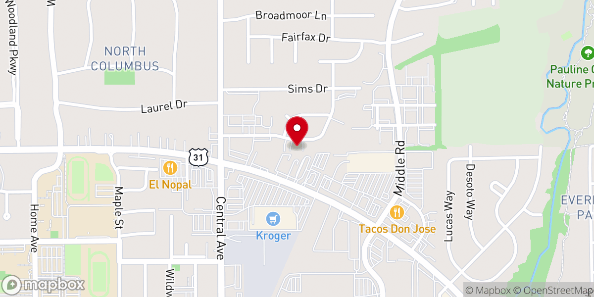 Map showing location of Dayspring Church of God