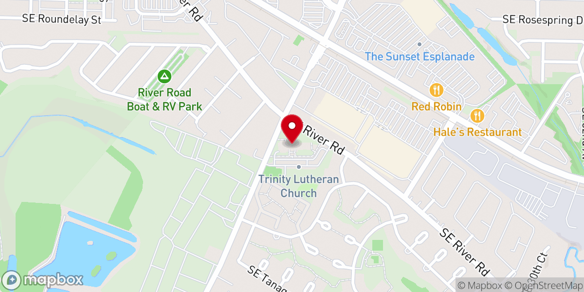 Map showing location of Trinity Hillsboro