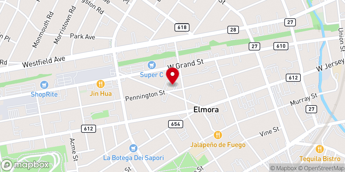 Map showing location of Trinity Christian Center