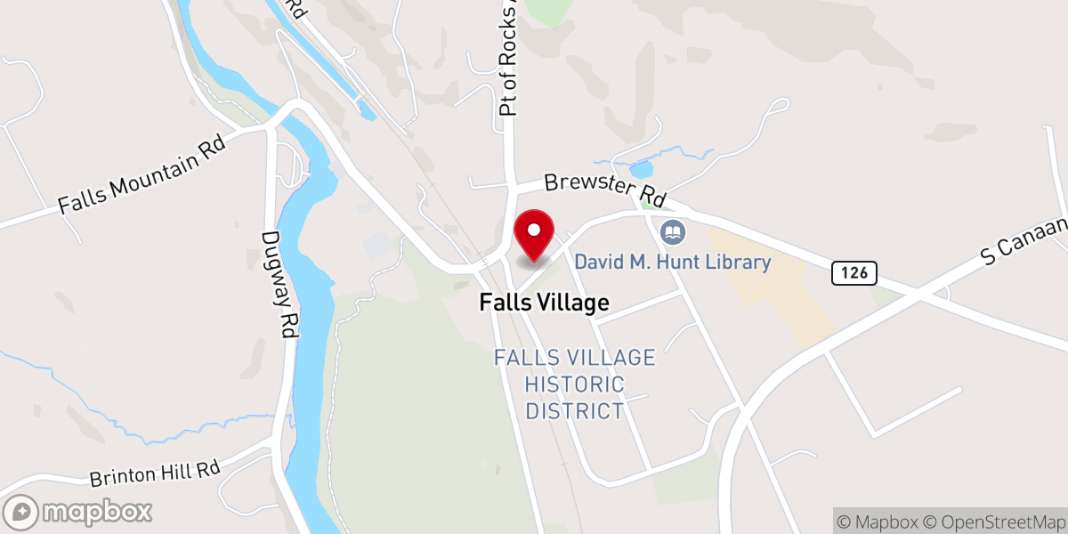 Map showing location of Canaan Town Clerk
