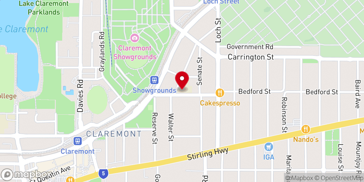 Map showing location of St Thomas the Apostle