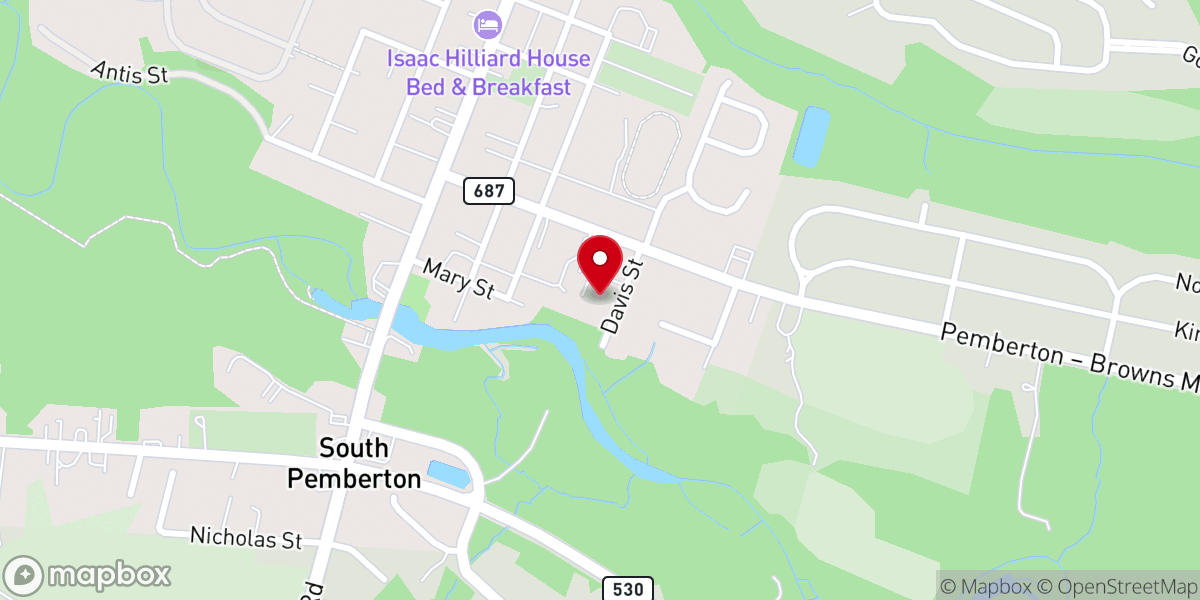 Map showing location of Grace Episcopal Church