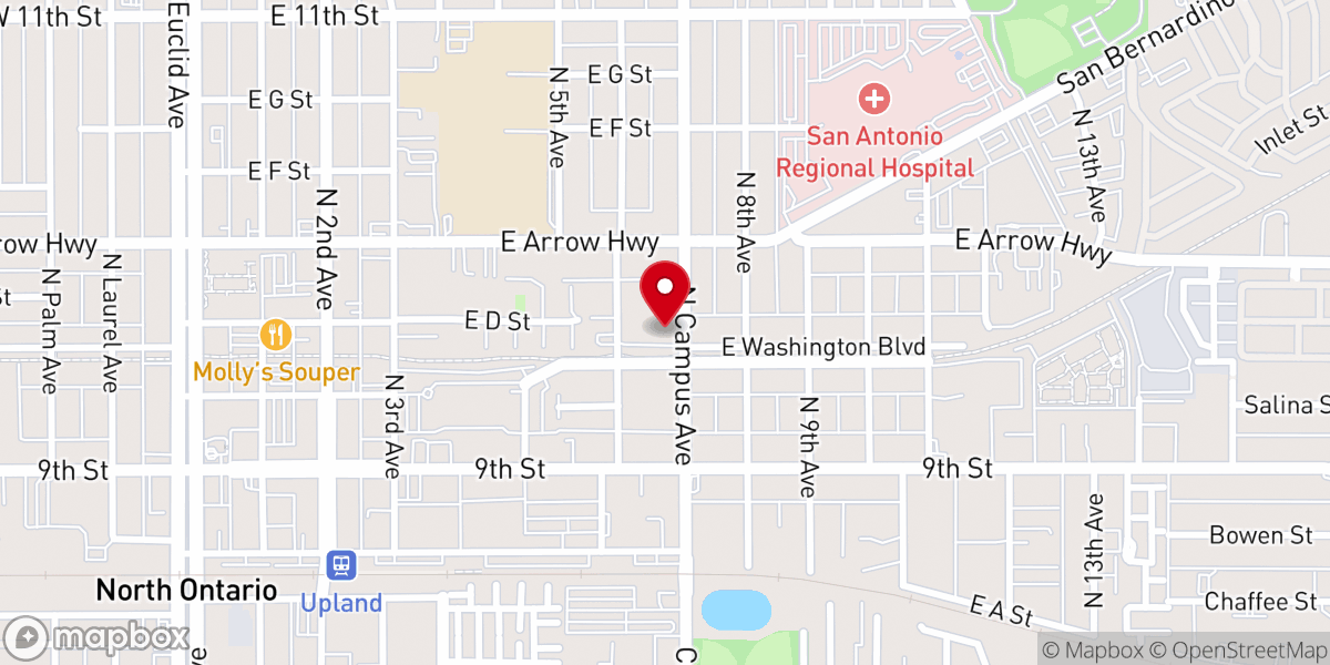Map showing location of Pacific Southwest Mennonite Conference