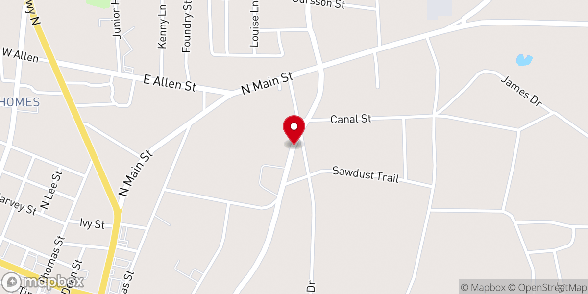 Map showing location of Pentecostal miracle deliverance center