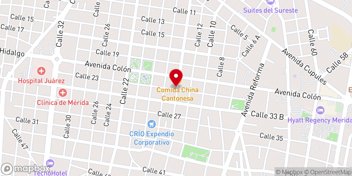 Map showing location of La Casa del Vicio