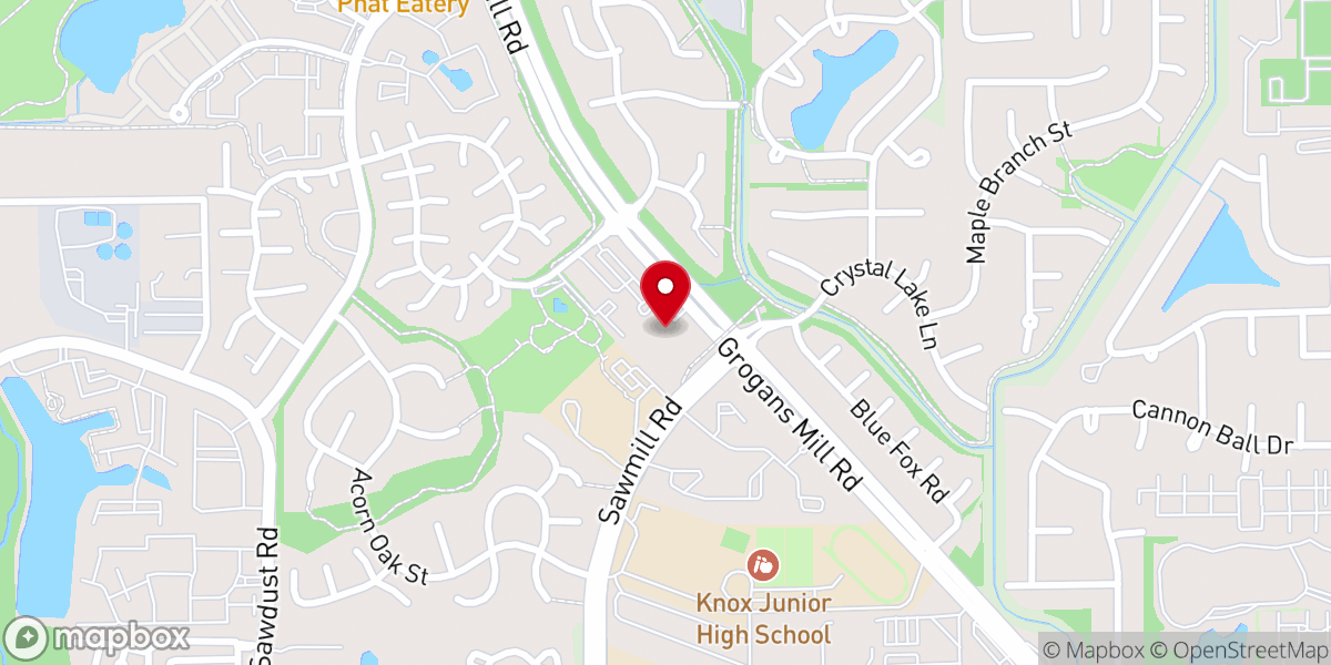 Map showing location of The Woodlands First Baptist Church - South Campus