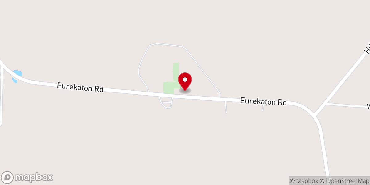 Map showing location of Harmony Baptist Church