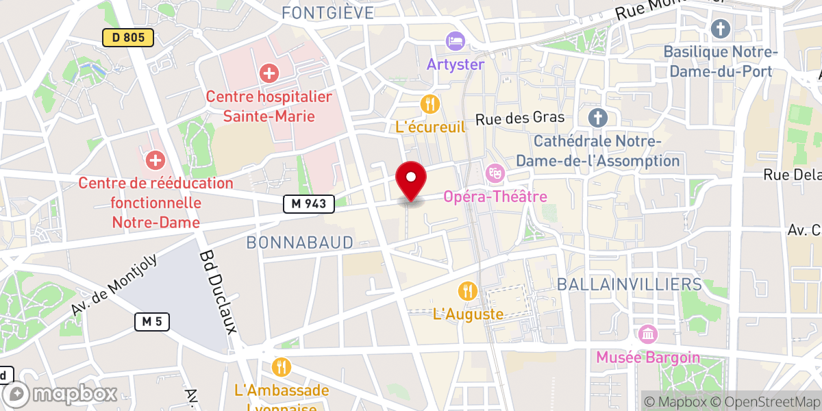Map showing location of Paroisse Notre Dame de Clermont