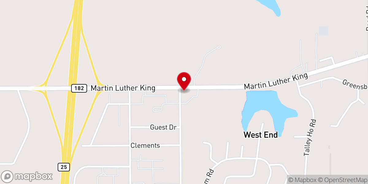 Map showing location of Peter's Rock Family Worship Center COGIC