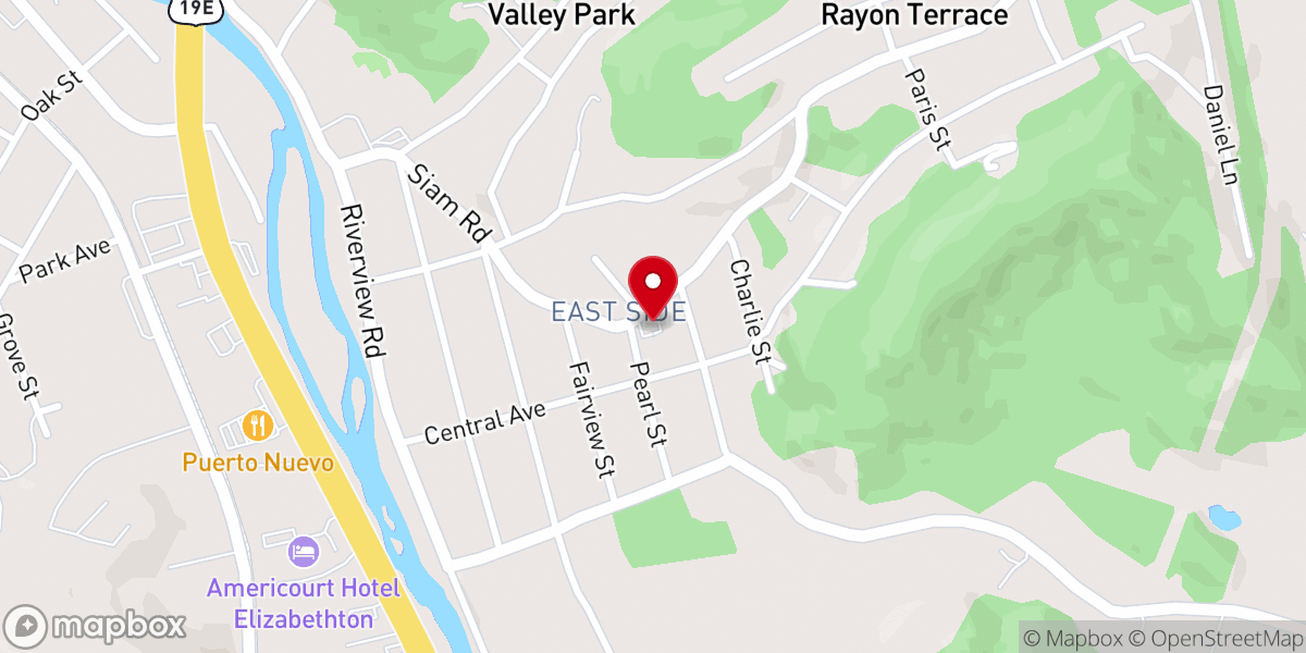 Map showing location of East Side