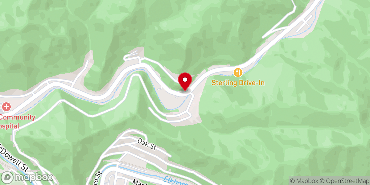 Map showing location of Anderson Memorial Presbyterian
