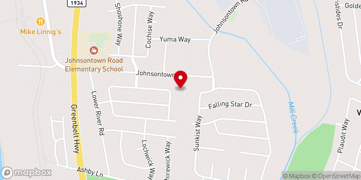 Map showing location of Landmark Independent Baptist Church