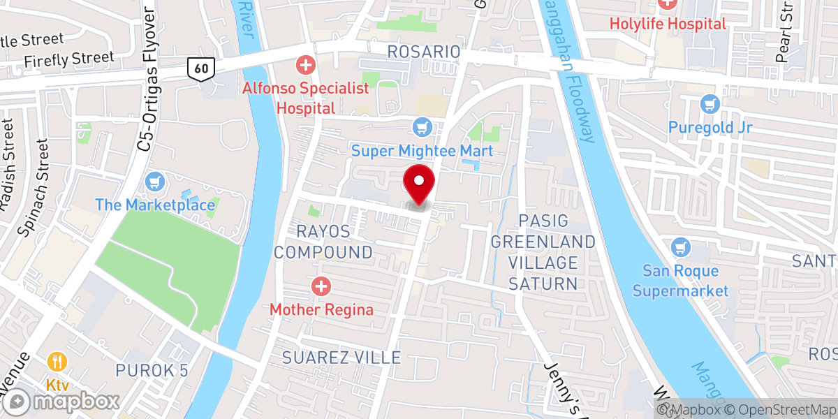 Map showing location of Jesus Our Good Shepherd Global Outreach Pasig City