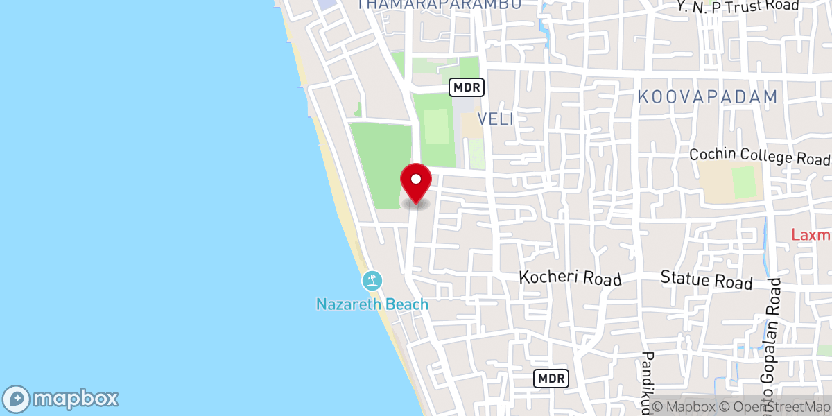 Map showing location of Vineyard Pentecostal Church