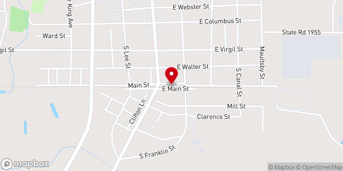 Map showing location of Vineland Station