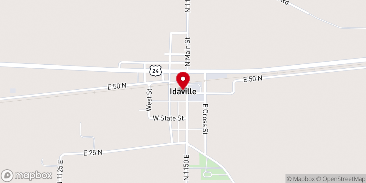 Map showing location of Idaville