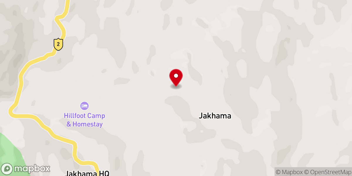 Map showing location of Catholic Church Jakhama