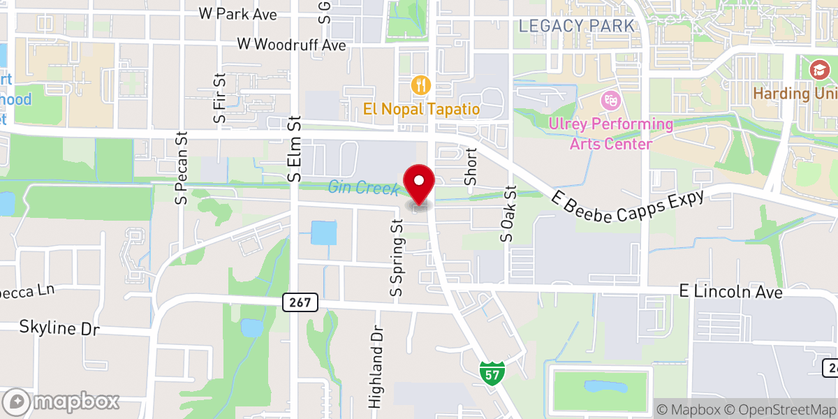 Map showing location of Restoration of faith apostolic church Searcy