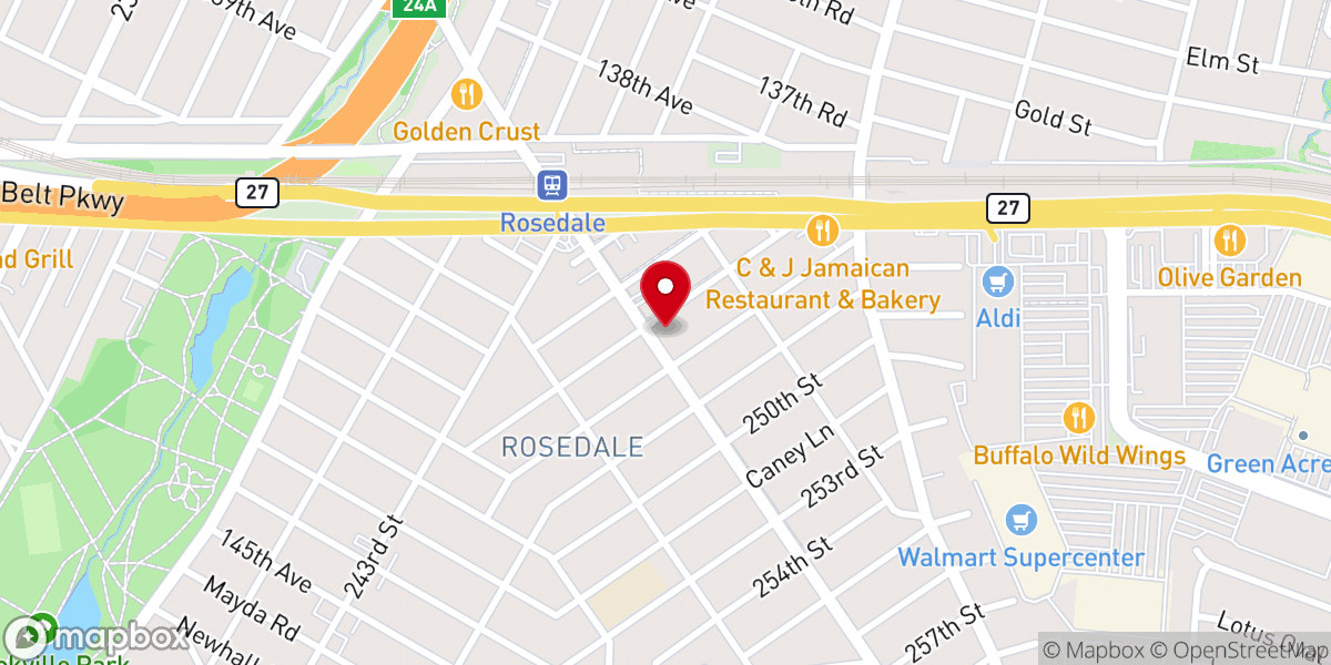Map showing location of Rosedale Christian Academy
