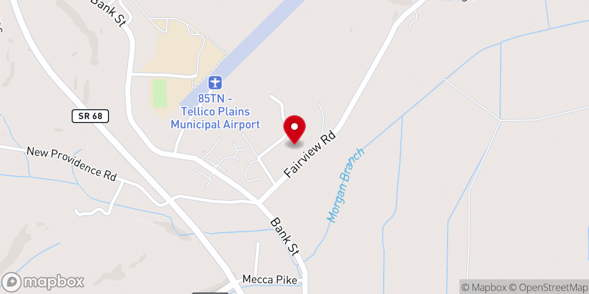 Map showing location of Tellico House of Prayer