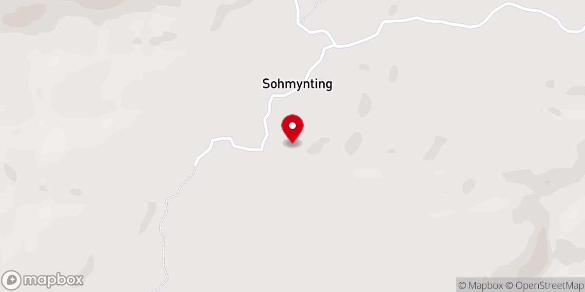 Map showing location of Church of God (Ecclesia), Meghalaya, Sohmynting