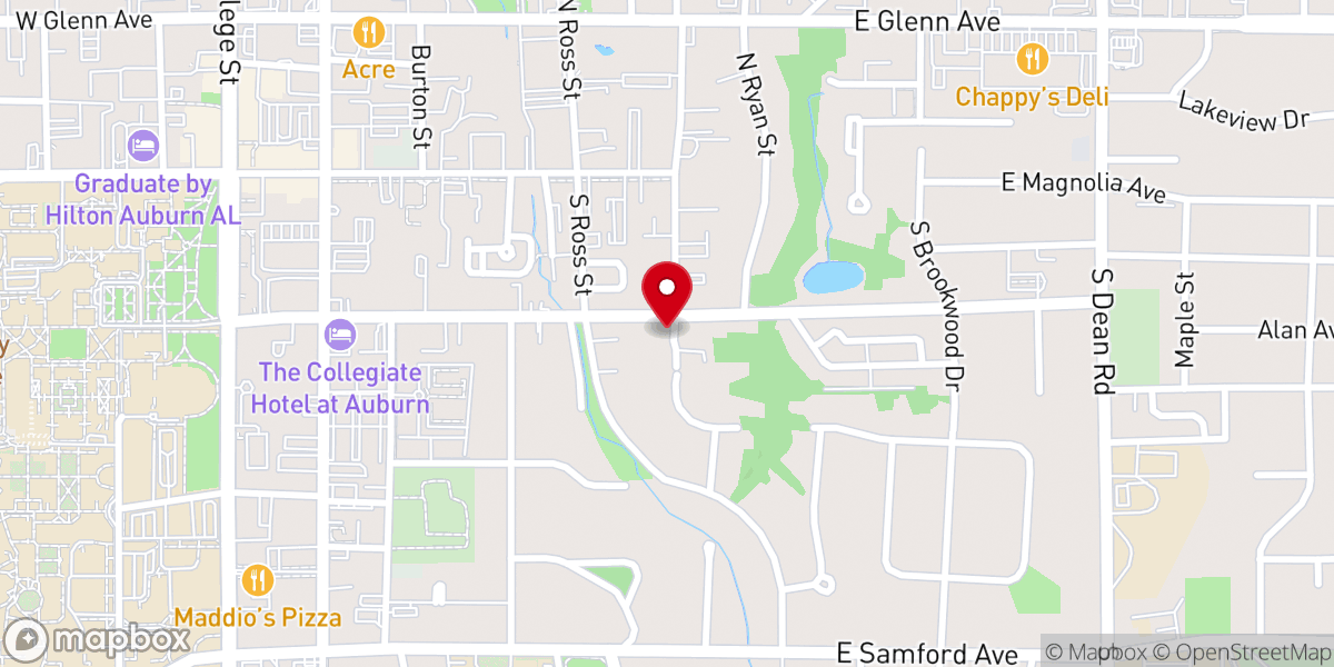 Map showing location of Auburn Unitarian Universalist Fellowship