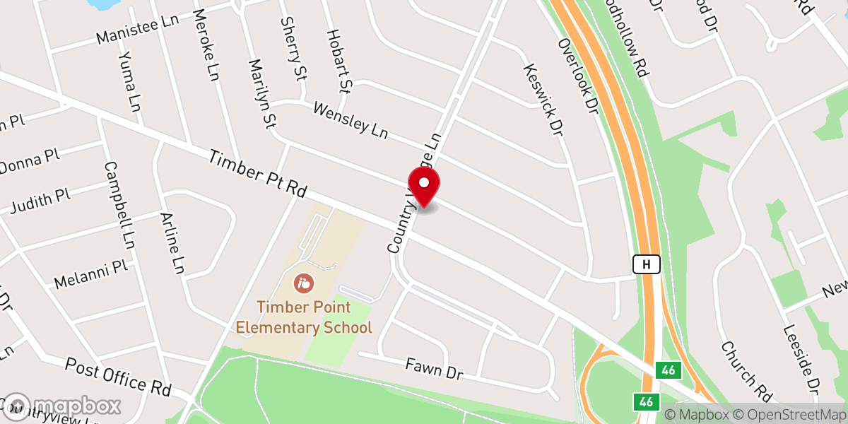 Map showing location of One Hope Church LI