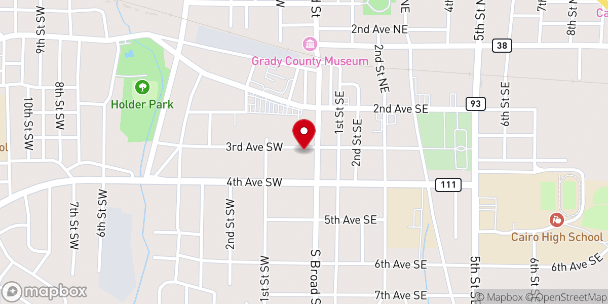 Map showing location of First United Methodist Church