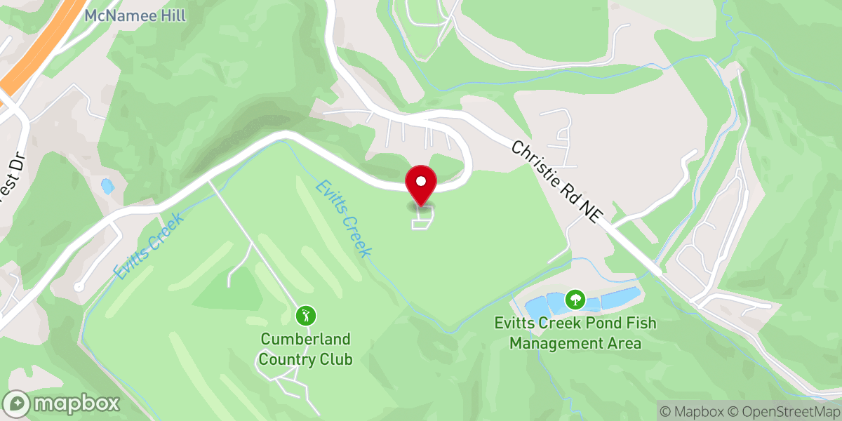 Map showing location of New Venture Christian Church