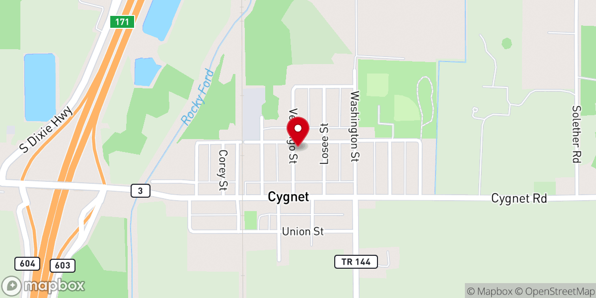 Map showing location of Praise Chapel