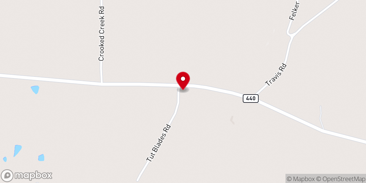 Map showing location of Pine Ridge United Methodist