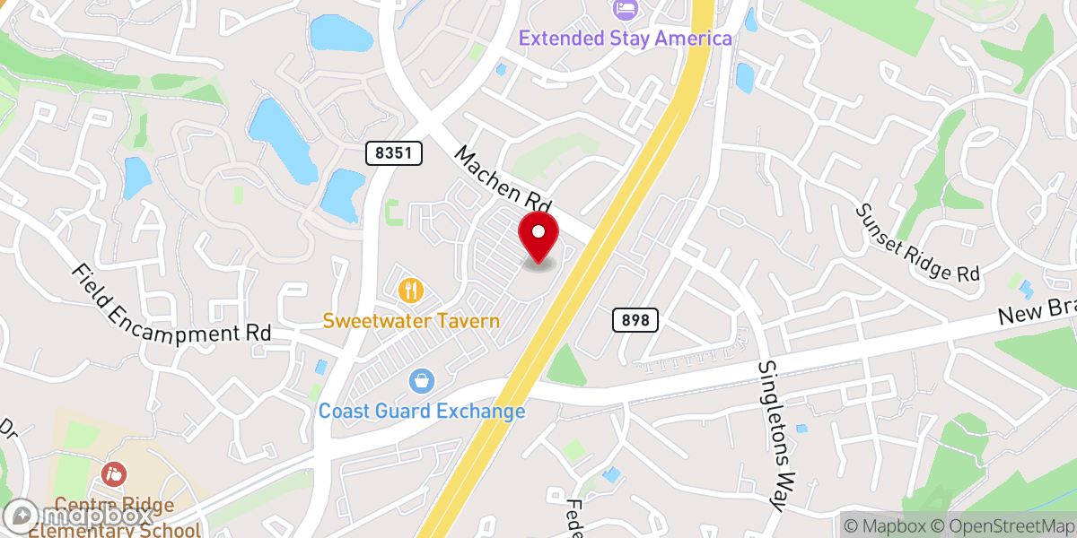 Map showing location of Cinemark Centreville