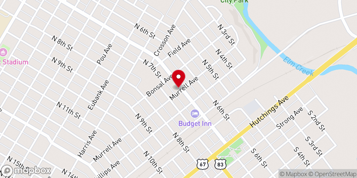 Map showing location of First Christian Church (Disciples of Christ)